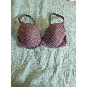 Wacoal Size 38DD Reveal Contour Underwire Bra Gray Back Closure 853115